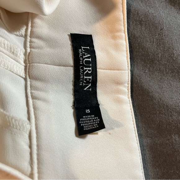 Ralph Lauren Cream Knee-length Wrap Skirt with Tie Front and Pleats - Picture 3 of 10